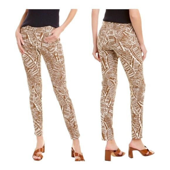J McLaughlin jeans/ pants size 4. In great condition. Brown and white in color. - Picture 1 of 5